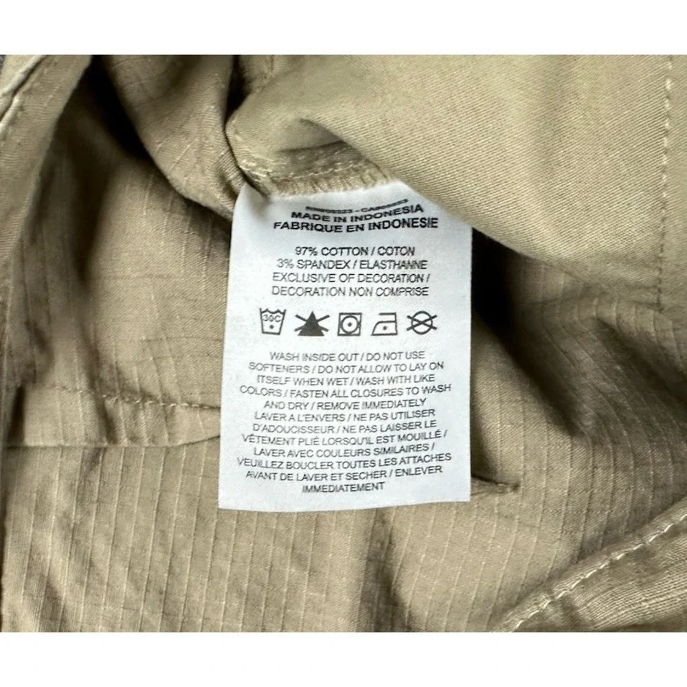 Nike Cargo Pants Mens 34 X 34 Beige Loose Fit Woven Ripstop Relaxed Baggy - Picture 7 of 10